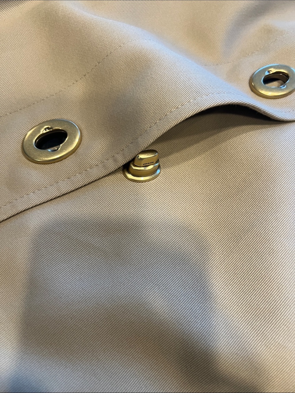 Coach Woman’s Tan Trench Coat with Signature Trim - Picture 5 of 11